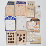 Vintage White + Brown Button Card Bundle