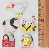 Farm Button Covers - Set of 5