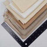 White, Light + Brown Needlework Fabric Bundle
