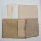 White, Light + Brown Needlework Fabric Bundle