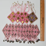 Pink + Gold Beaded Appliques