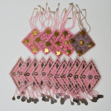 Pink + Gold Beaded Appliques