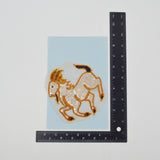 White + Orange Sequined Goat Patch