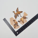Gold Metal Thread Embroidered Bird Patches