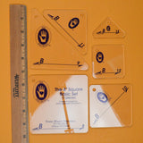 Marti Michell's Perfect Patchwork Templates Set B - Set of 6 (Missing 1)