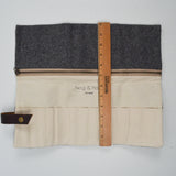 Twig & Horn Gray Wool Interchangeable Knitting Needle + Notion Case
