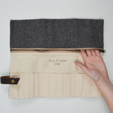 Twig & Horn Gray Wool Interchangeable Knitting Needle + Notion Case