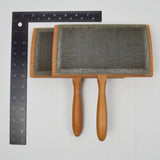 Clemes & Clemes Curved Back Hand Carding Brushes - Set of 2