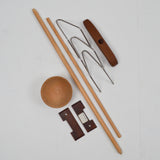 Drop Spindle Parts + Assorted Weaving Bits