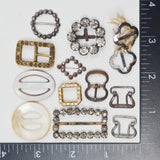 Mother of Pearl, Metal + Jeweled Buckle Bundle