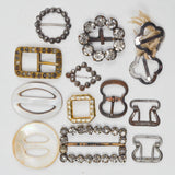 Mother of Pearl, Metal + Jeweled Buckle Bundle