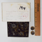 Translucent Brown Four-Hole Tortoiseshell Buttons, Size 34 (7/8") - 1 Box