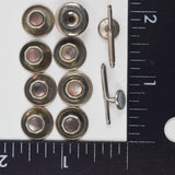 Silver + Mother of Pearl Cufflinks + Tuxedo Studs