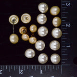 Vintage Faux Pearl Buttons - Set of 18