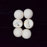 White Vintage Plastic Dome Buttons - Set of 6