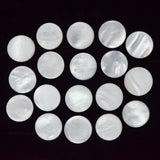White Shell Self Shank Buttons - Set of 18