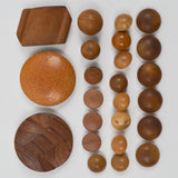 Vintage Wood + Celluloid Round Shank Buttons - Set of 24