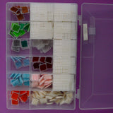 Tiny Solid-Color Needlepoint Squares with Extra Plastic Canvas