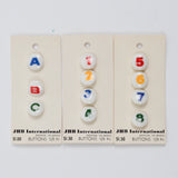 JHB International Letter + Number Buttons - Set of 11