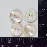 Round White Shell Buttons - Set of 4