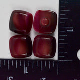 Maroon Rounded Square Buttons - Set of 4