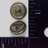 T Icon Waterbury Button Co. Round Metal Shank Buttons - Set of 2