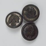 Dandelion Round Metal Shank Buttons - Set of 3