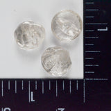 Faceted Glass Dome Buttons - Set of 3