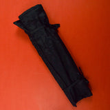 Black Knitting Needle Organizing Roll with Colorful Wooden Straight Needles