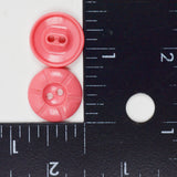 Pink Round Two-Hole Plastic Buttons - Set of 2