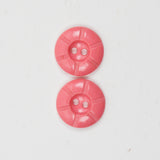 Pink Round Two-Hole Plastic Buttons - Set of 2