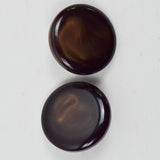 Brown Round Plastic Shank Buttons - Set of 2