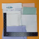 White, Sparkly White, Royal Blue + Pastel Aida Cloth Bundle