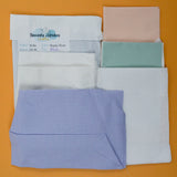 White, Sparkly White, Royal Blue + Pastel Aida Cloth Bundle