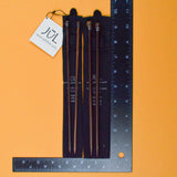 Jūl Silver Straight Wooden Knitting Needles - Size US 6 + US 10.5