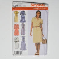 Simplicity 4995 Shirt Dress Sewing Pattern Size KK (8-14) Default Title