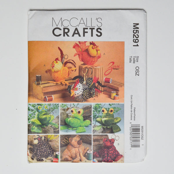 McCall's Crafts M5291  Animal Sewing Caddies Sewing Pattern Default Title