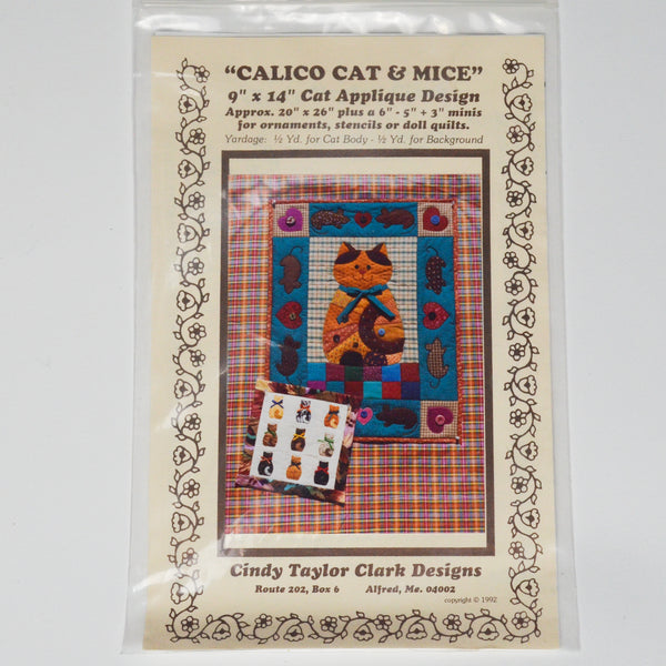 Cindy Taylor Clark Designs Calico Cat + Mice Quilting Pattern Default Title