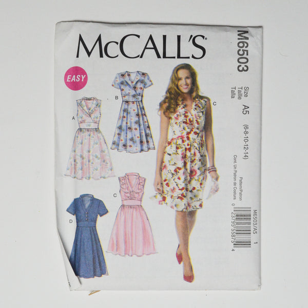 McCall's M6503 Misses' Dresses Sewing Pattern Size A5 (6-14) Default Title