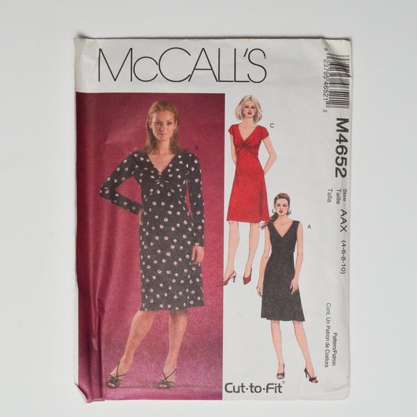 McCall's M4652 Dress Sewing Pattern Size AAX (4-10) Default Title