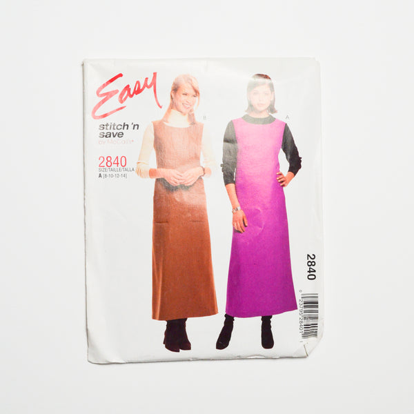 Easy Stitch 'n Save Dress or Jumper Sewing Pattern 2840 Size A (8-14)