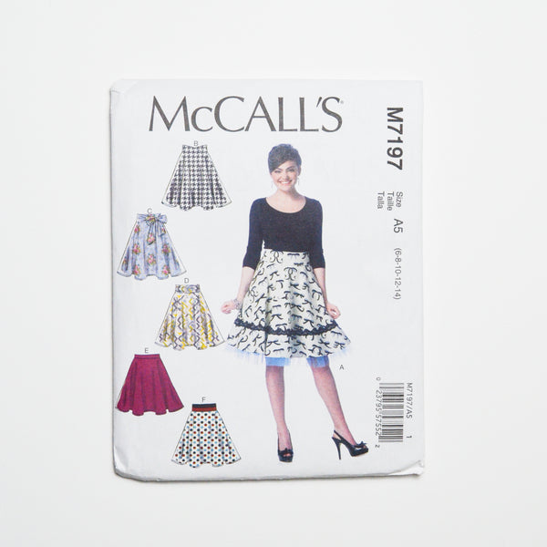 McCall's M7197 Skirt Sewing Pattern Size A5 (6-14)
