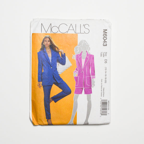 McCall's M6043 Jacket, Shorts, + Pants Sewing Pattern Size D5 (12-20)