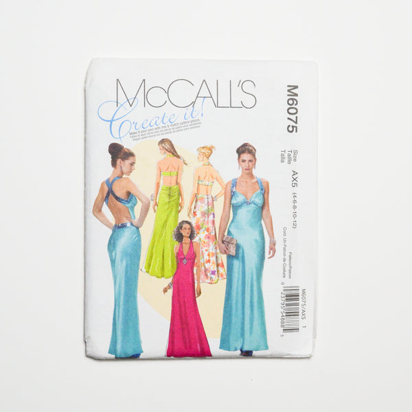 McCall's M6075 Dresses Sewing Pattern Size AX5 (4-12)