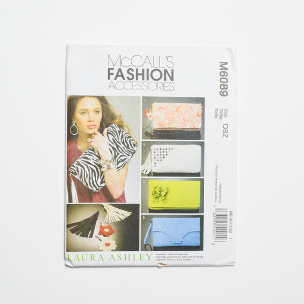 McCall's Fashion Accessories M6089 Purses Sewing Pattern One Size