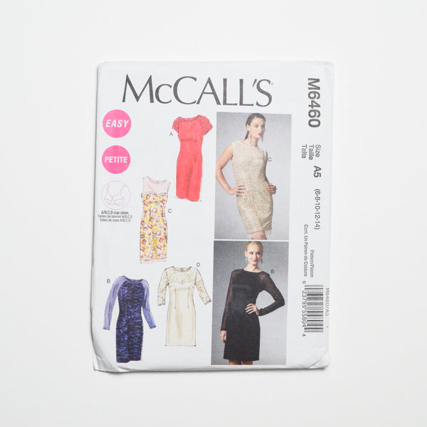 McCall's M6460 Dress Sewing Pattern Size A5 (6-14)