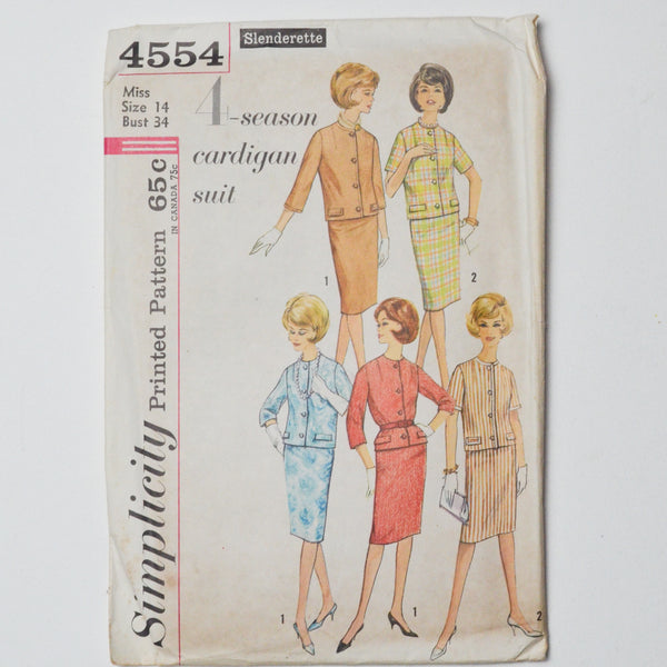 Simplicity 8378 Vintage 1950's Sewing Pattern Ladies Suit Jacket and W|  VintageStitching - Vintage Sewing Patterns