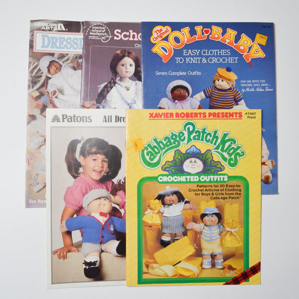 Doll Clothing Pattern Booklets - Set of 5