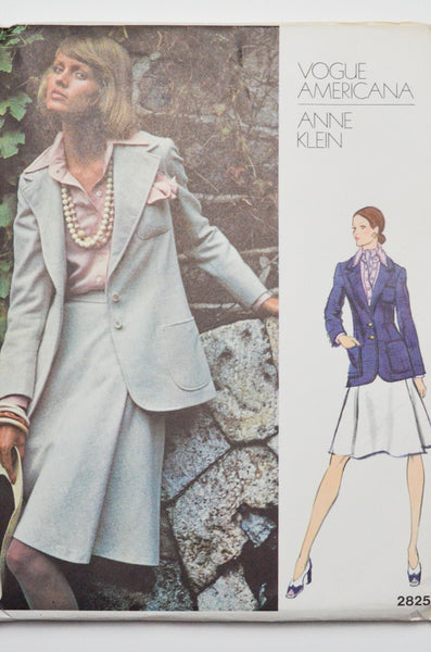 Vogue Americana Anne Klein 2825 Skirt + Blouse Sewing Pattern Size 10