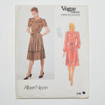 Vogue Patterns American Designer Albert Nipon 2796 Dress Sewing Pattern Size 10